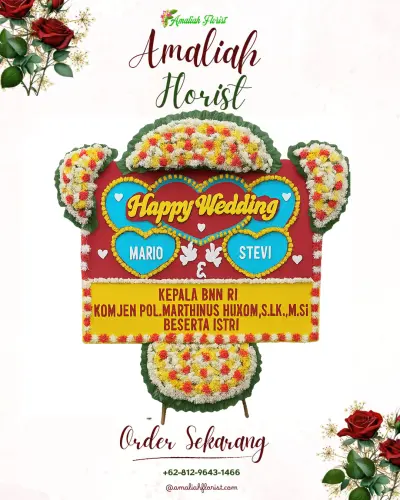 Karangan Papan Bunga Pernikahan di Ska Co Ex (convention & Exhibition)